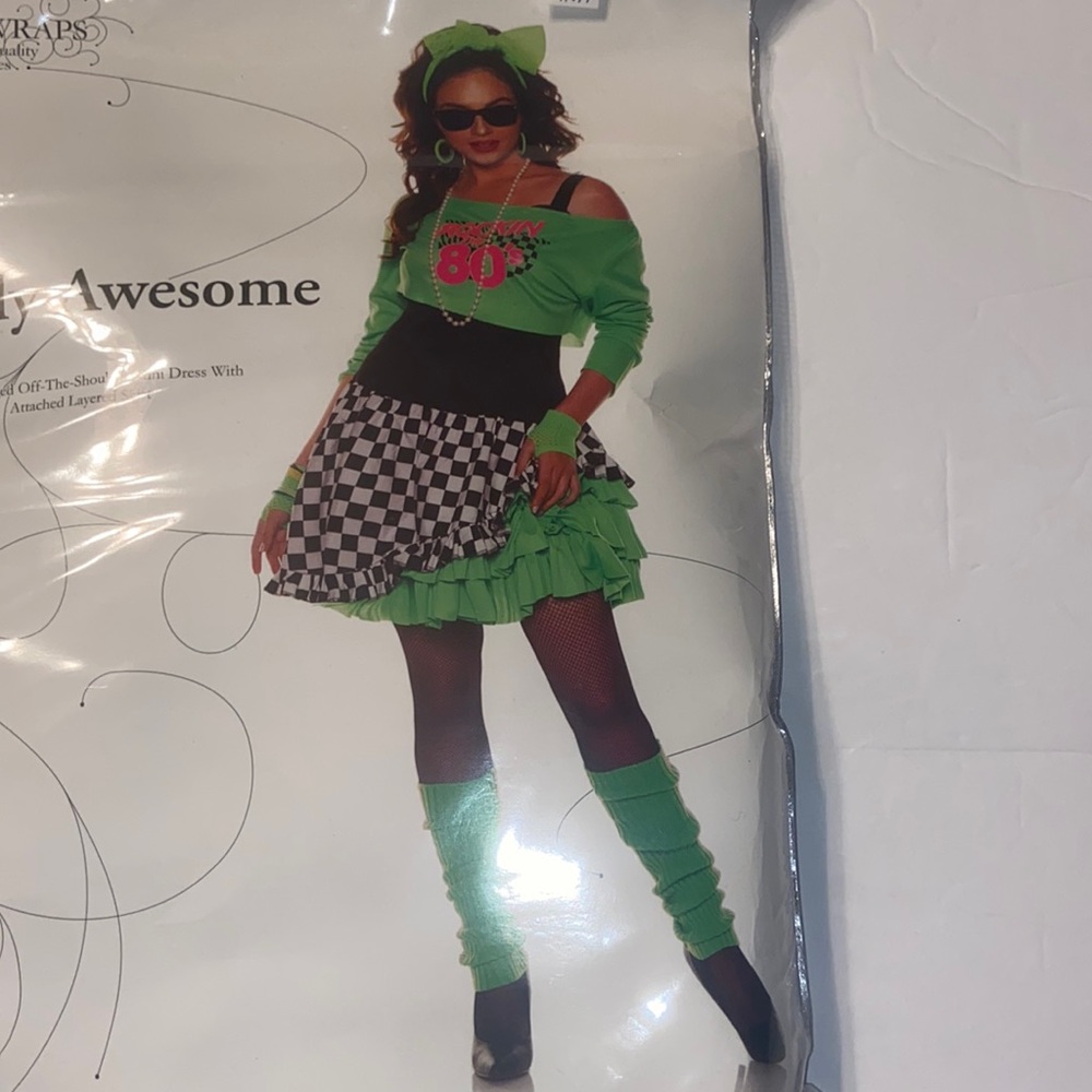Totally Awesome 80's Halloween costume new in package, size Small